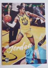 2019-20 Panini Chronicles Luminance Jordan Poole #139 Green Rookie RC Warriors